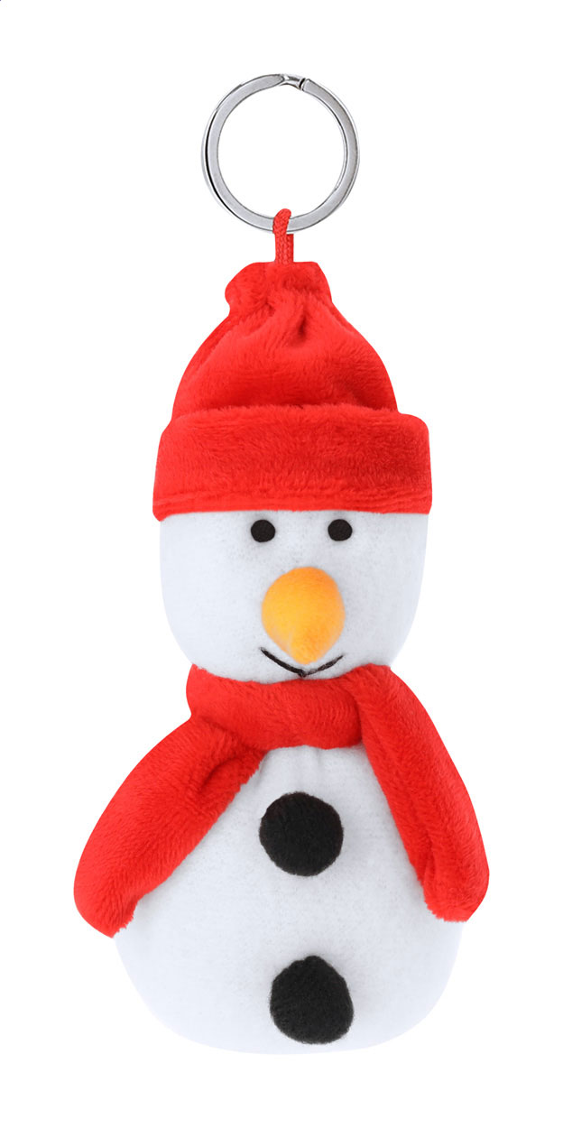 Velin Portachiavi natalizio di peluche, pupazzo di neve