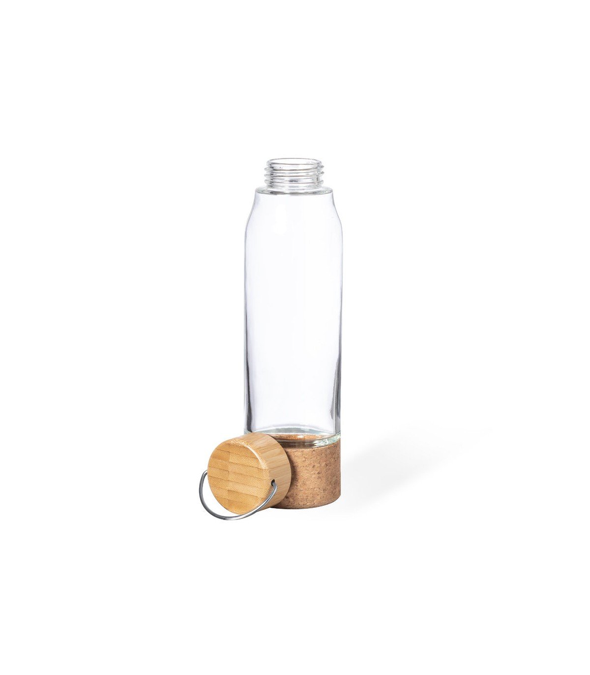 Personalised Aderox bottle 470ml : Eco-friendly bottle made of glass, bamboo and cork