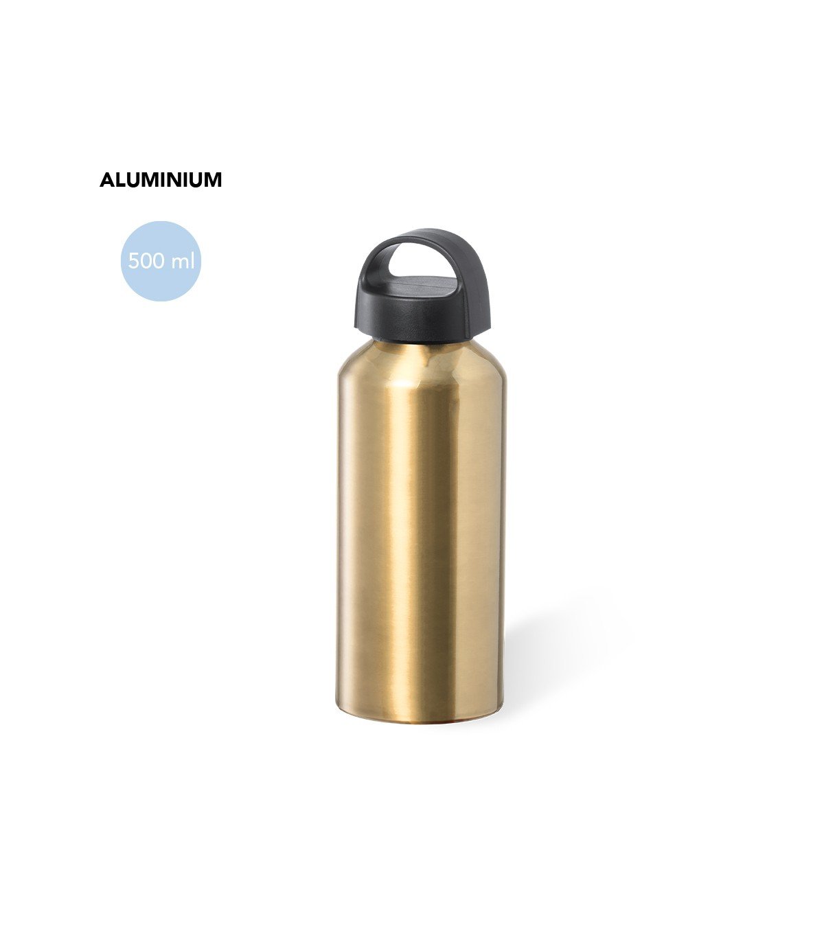 Personalised Fecher 500ml aluminium bottle for promotional corporate gifts
