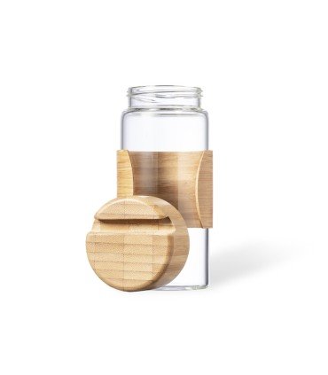 Personalised Nowsly bottle : Glass bottle with mobile holder and eco-friendly design