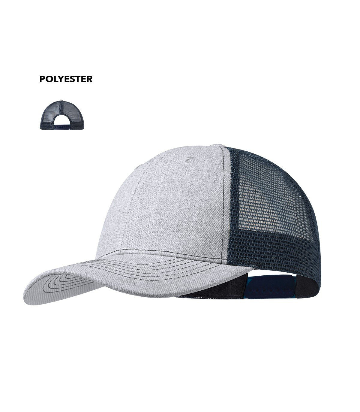 Danix Polyester Cap with Two-tone Design, Plastic Clasp and Front Personalisation - PromoShark