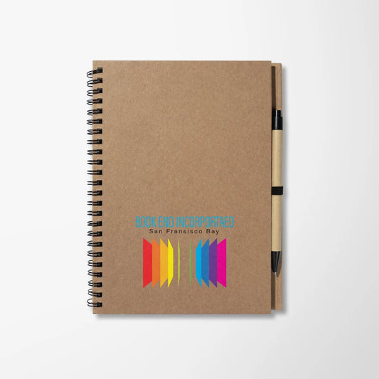 Eco 8.6 X 6.5 Kraft Spiral Notebook and Pen