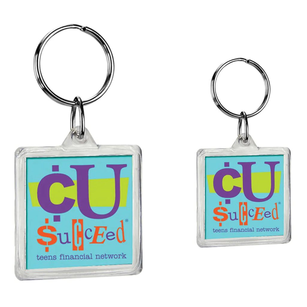 Square Crystal Key Tag