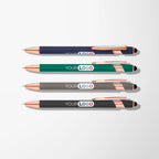 Full Color Alpha Stylus Pen with Rose Gold Trim