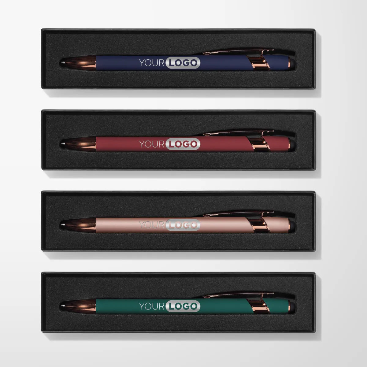 Engraved Alpha Pen with Rose Gold Trim in Thank You Box