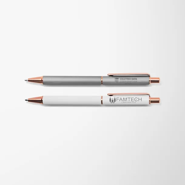 Engraved Mineral Capri Pen with Rose Gold Trim