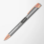 Engraved Soft Touch Paragon Pen with Rose Gold Trim