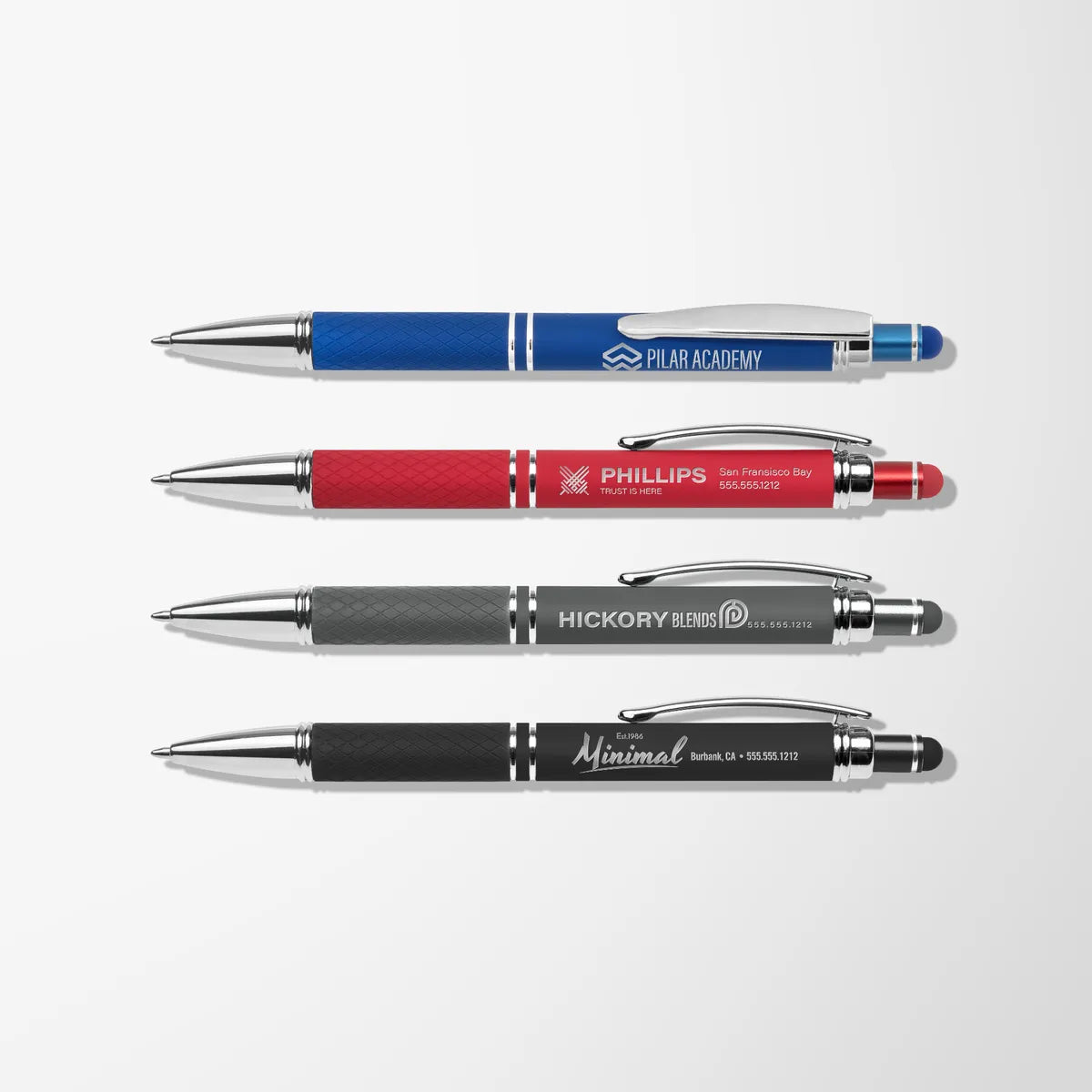 Engraved Diamond Stylus Gel Pen