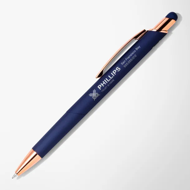 Engraved Square Daria Pen with Rose Gold Trim