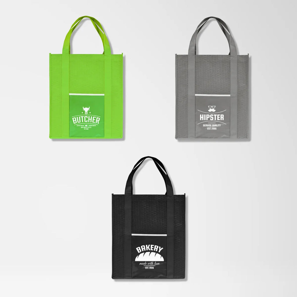 Large Wave Patterned Shopping Bag