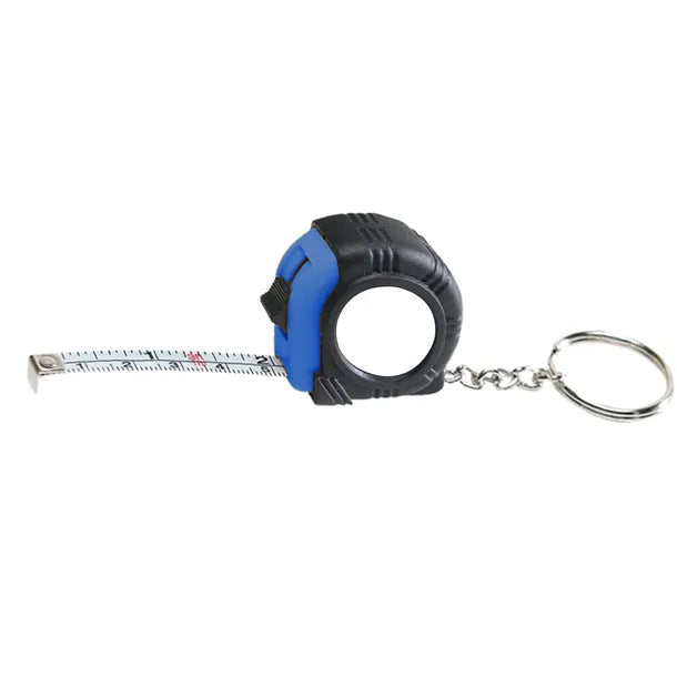 Rubber Tape Measure Key Tag with Laminated Label