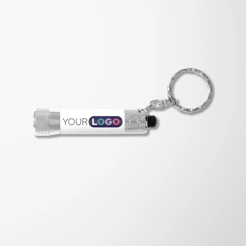 LED Flashlight Key Chain with Color Imprint