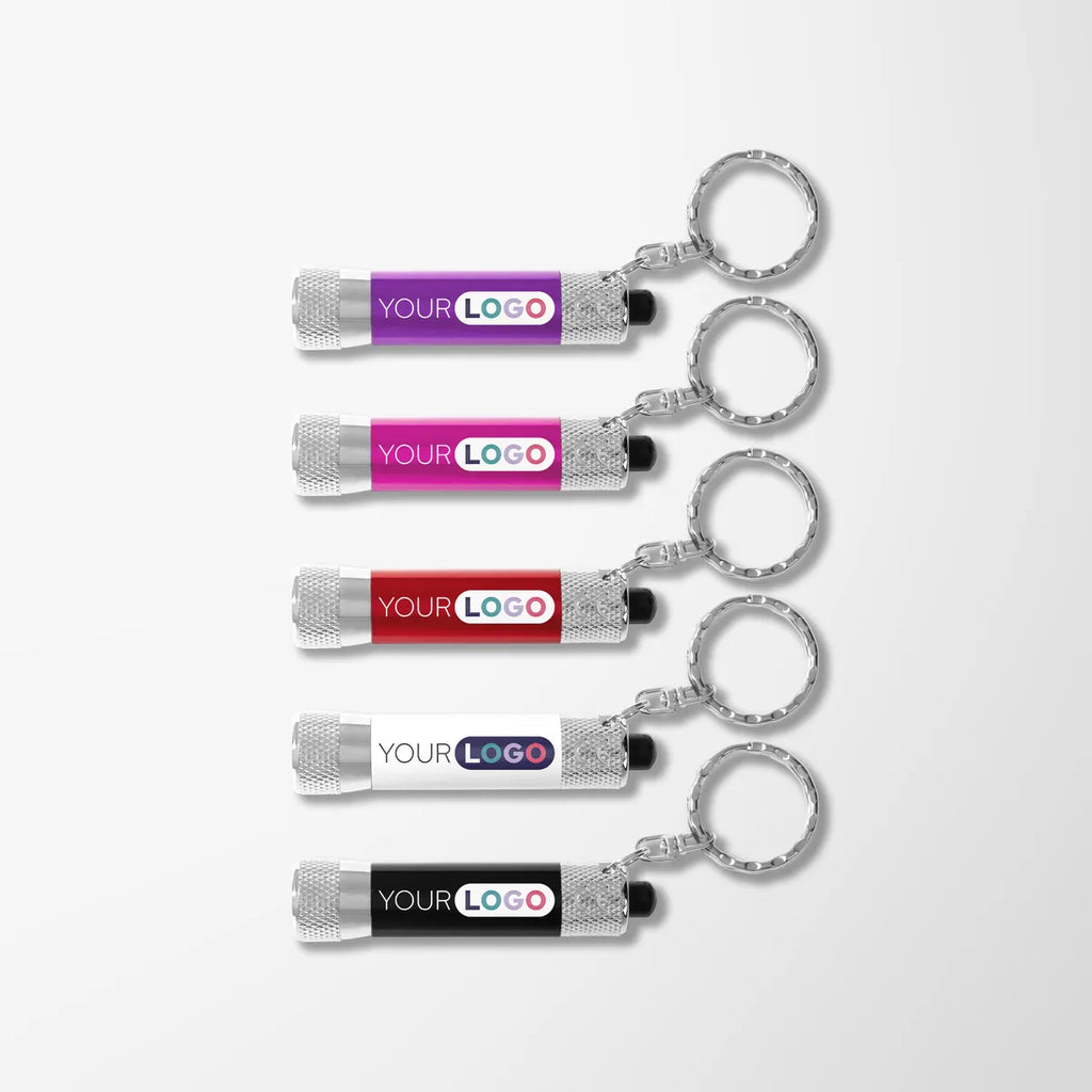 LED Flashlight Key Chain with Color Imprint