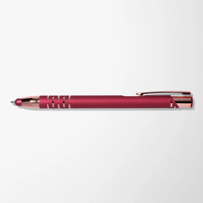 Engraved Paragon Stylus Pen with Rose Gold Grip Accents