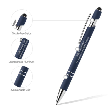 Engraved Alpha Soft Touch Pen with Stylus®