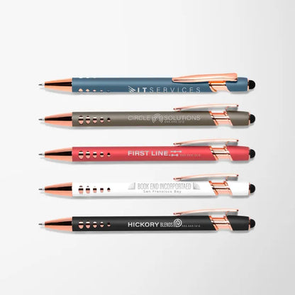 Engraved Alpha Stylus Pen with Geometric Design
