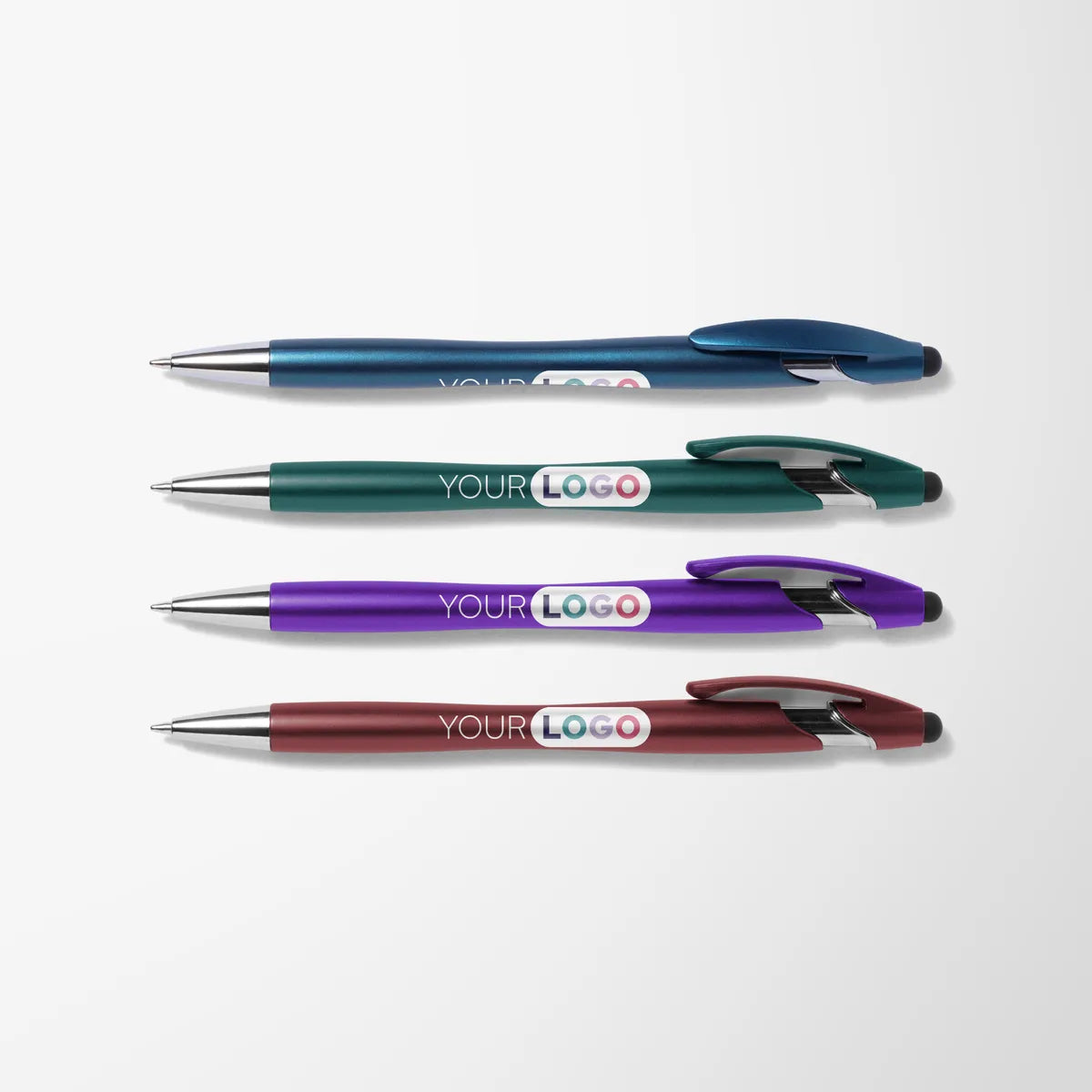 Full Color Metallic Recycled Vortex Stylus Pen