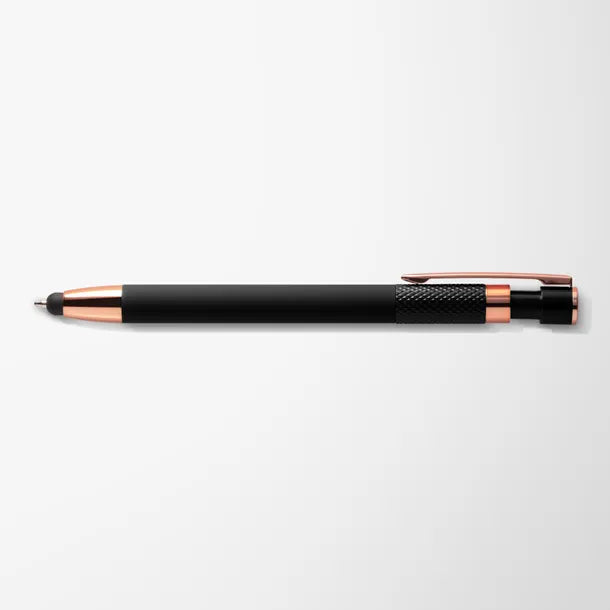 Engraved Soft Touch Tate Stylus Pen with Rose Gold Trim