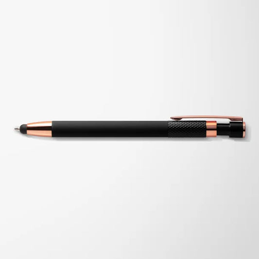 Engraved Soft Touch Tate Stylus Pen with Rose Gold Trim