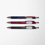 Full Color Soft Touch York Pen with Rose Gold Trim