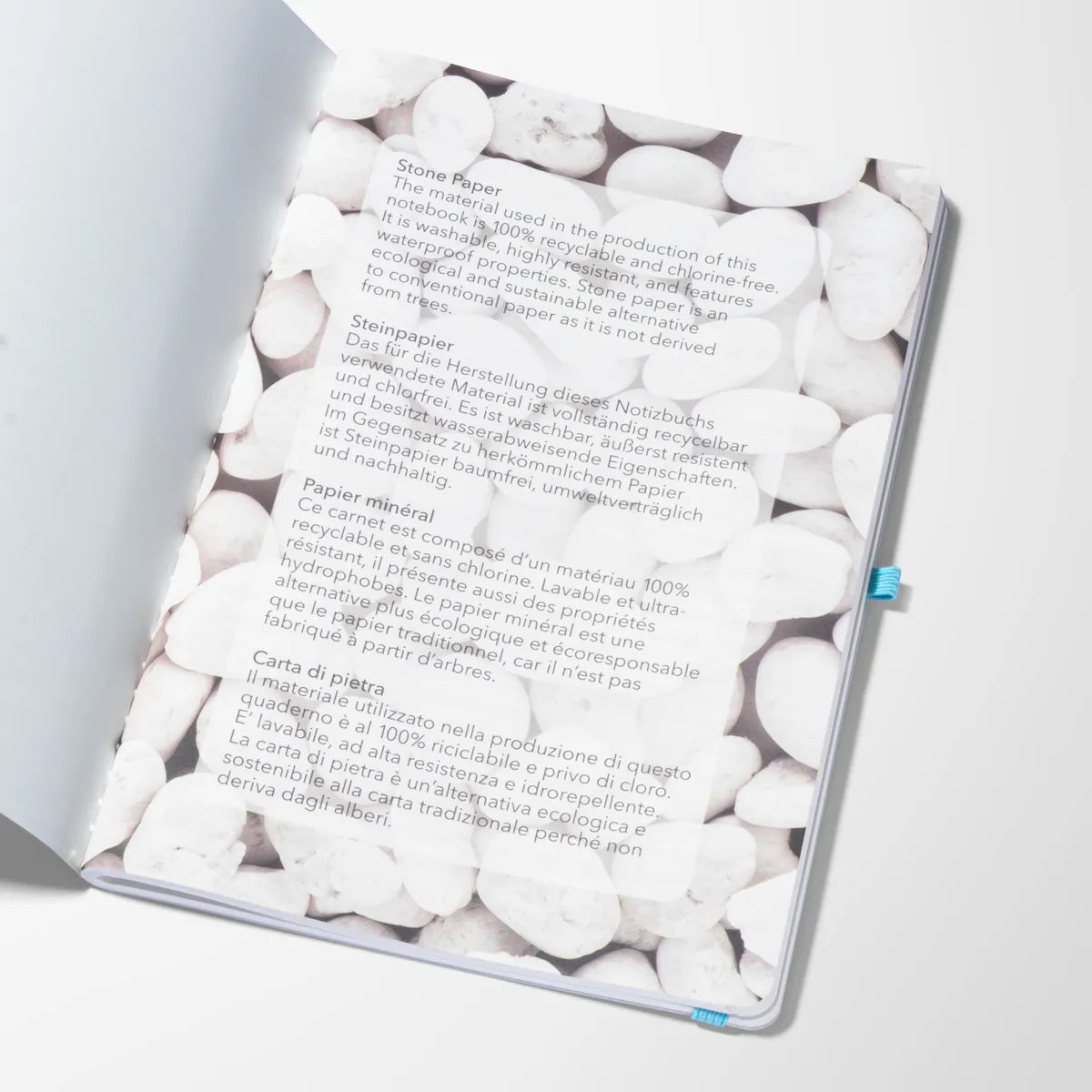 Full Color 5.7"x 8" Soft Touch Stone Paper Notebook