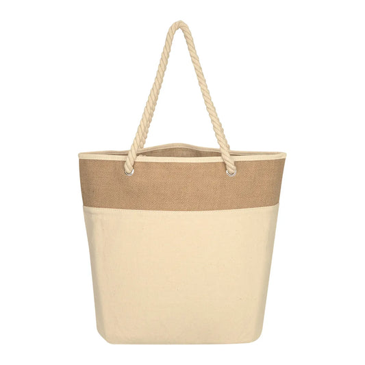 Burlap Rope Tote Bag