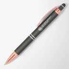 Mineral Soft Touch Diamond Stylus Pen with Rose Gold Trim
