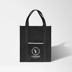 Large Wave Patterned Shopping Bag