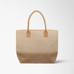 Wanderlust Laminated Jute & Canvas Tote