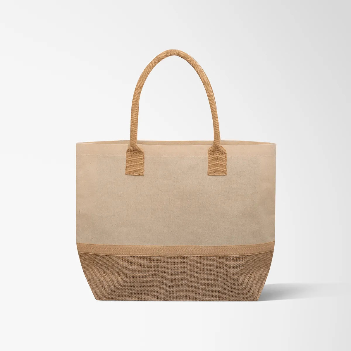 Wanderlust Laminated Jute & Canvas Tote