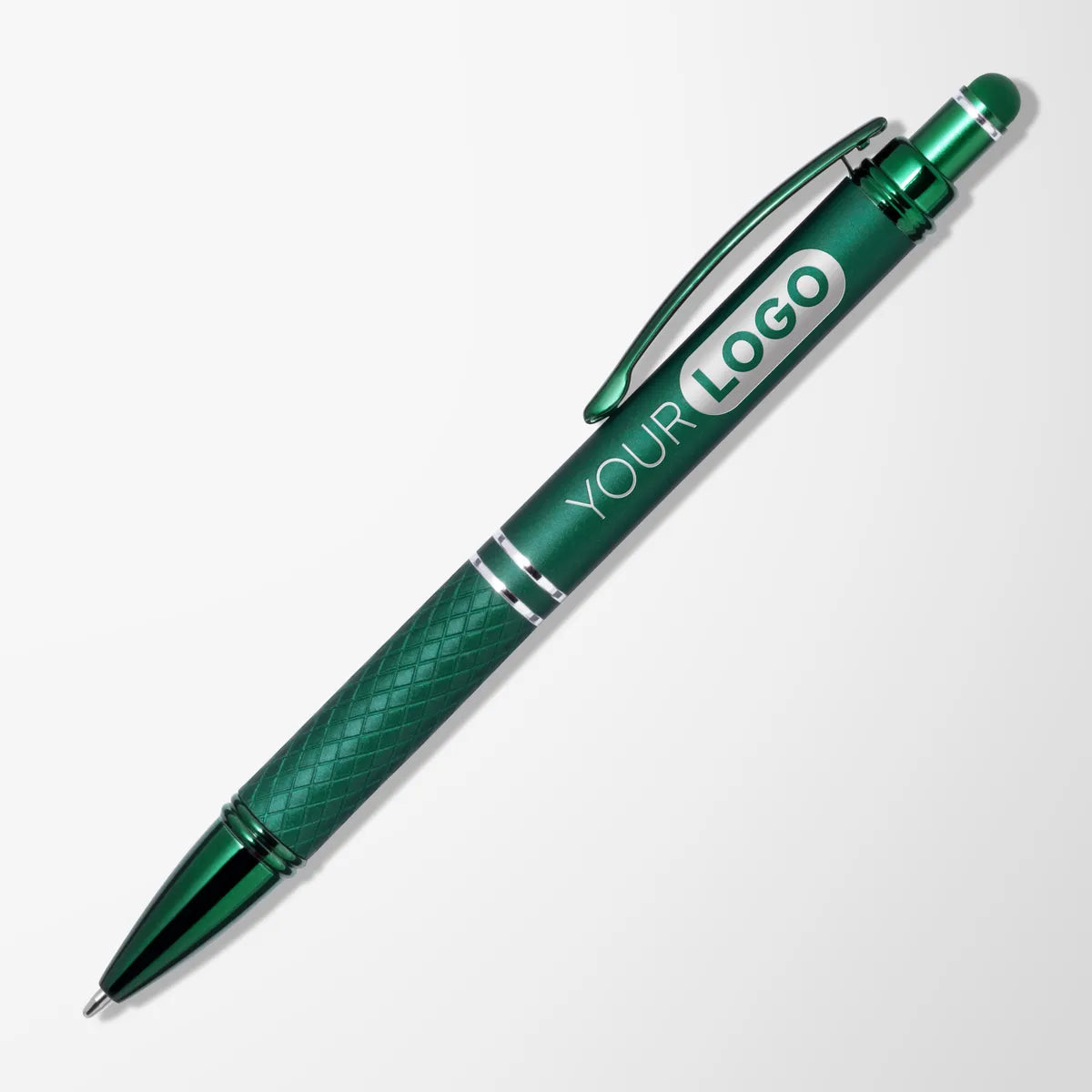 Engraved Monochrome Soft Touch Diamond Stylus Pen