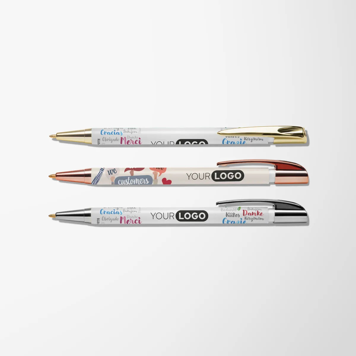 Design Wrap Colorama Pen with Metallic Trim - 'Thank You' Edition