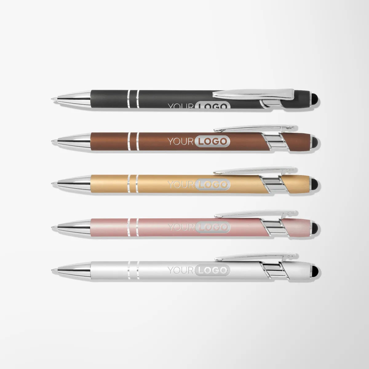 Engraved Mineral Alpha Soft Touch Stylus Pen