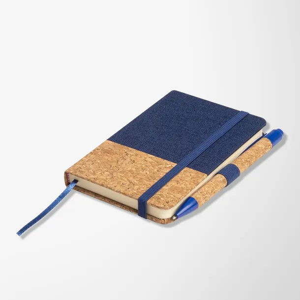 3.5" x 5.5" Cork & Linen Beau Notebook Set