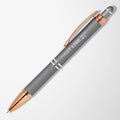 Engraved Mineral Diamond Gel Pen with Rose Gold Trim