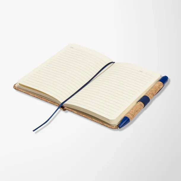 3.5" x 5.5" Cork & Linen Beau Notebook Set