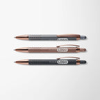 Engraved Mineral Diamond Stylus Pen with Chevron Grip