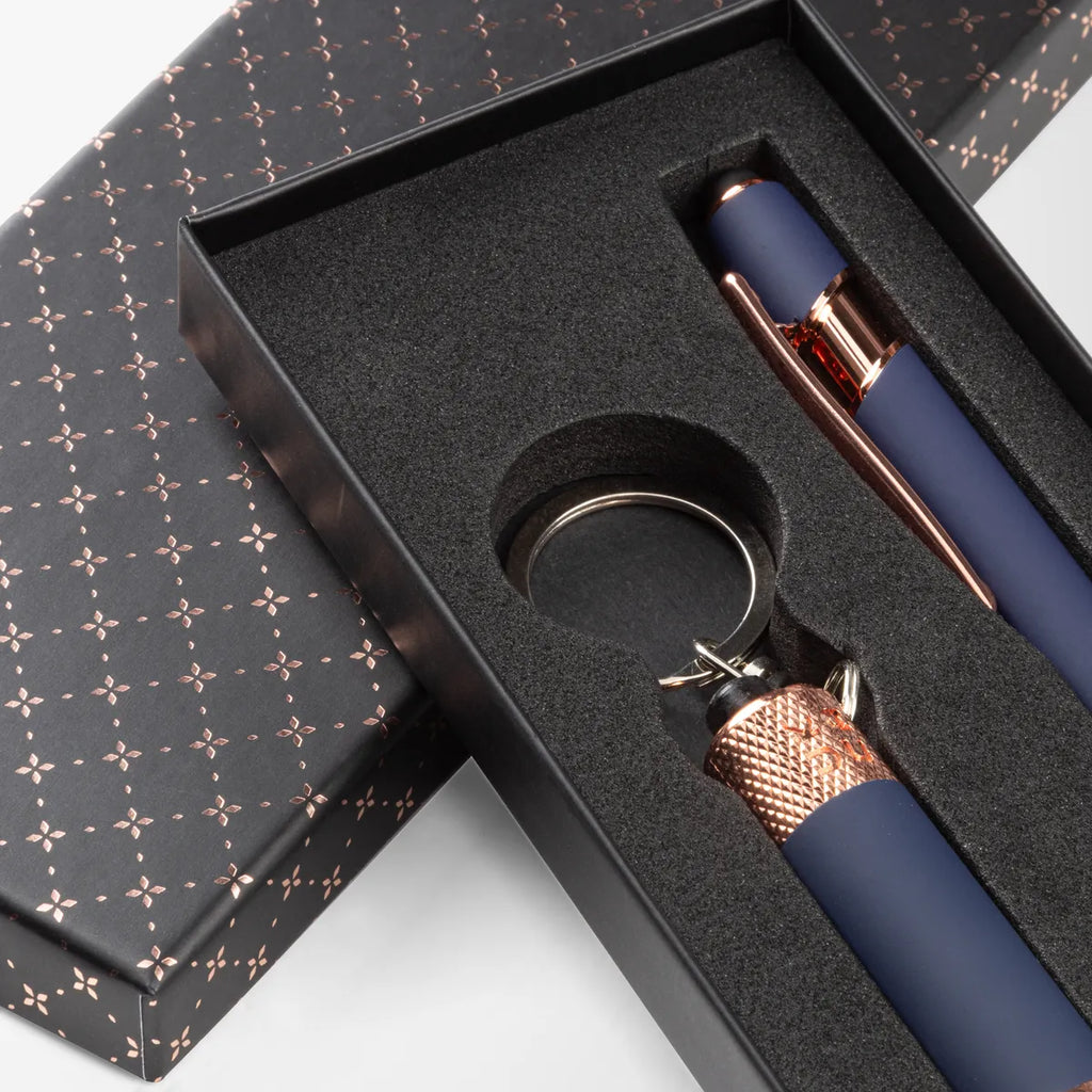 Rose Gold Alpha Gift Set in Criss-Cross Box