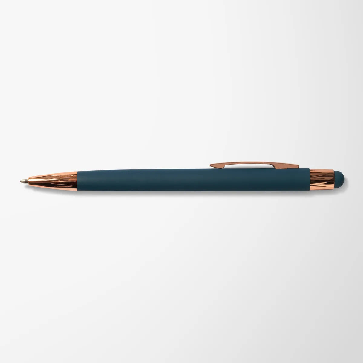 Full Color Soft Touch Joni Stylus Pen with Rose Gold Trim