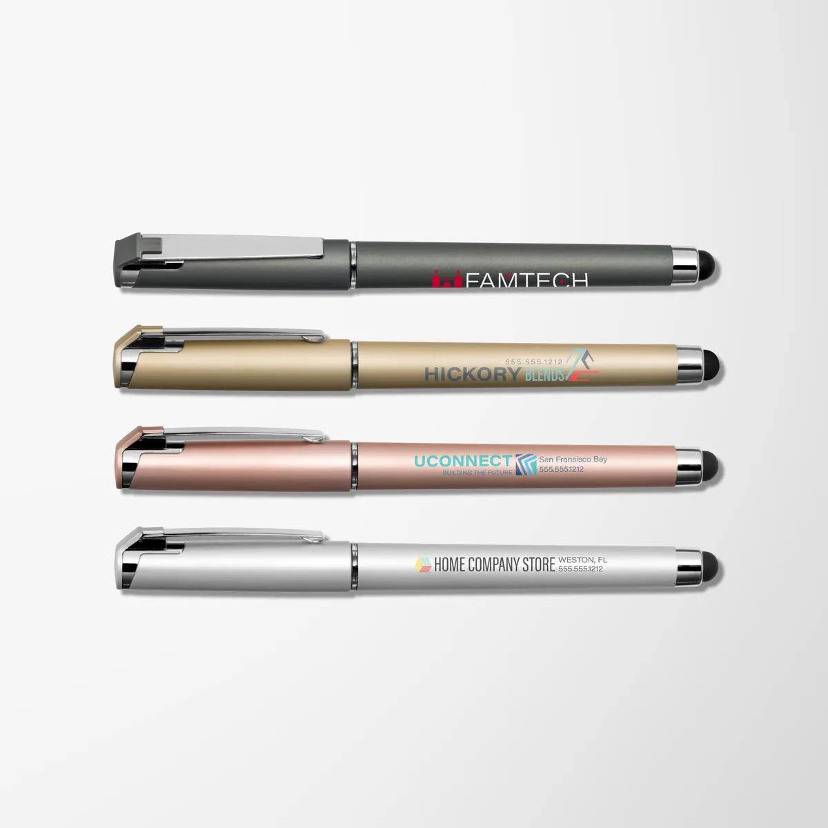 Full Color Mineral Hughes Gel Stylus Pen