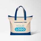 Zippered Cotton Boat Tote