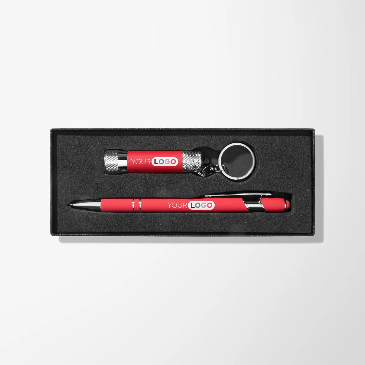 Full Color Alpha Pen & Flashlight Gift Set in Window Box