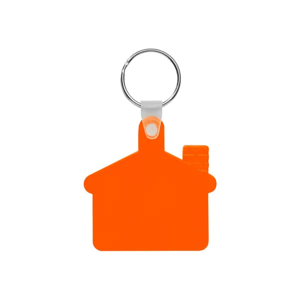Soft Squeezable Key Tag - House