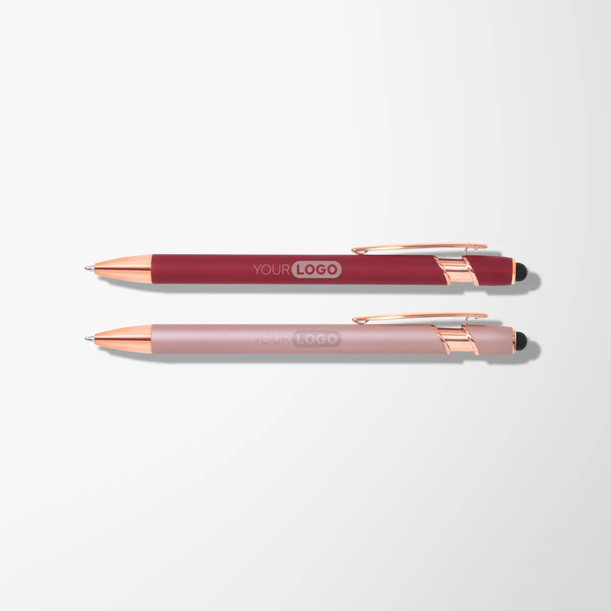 Engraved Alpha Stylus Pen with Rose Gold Trim