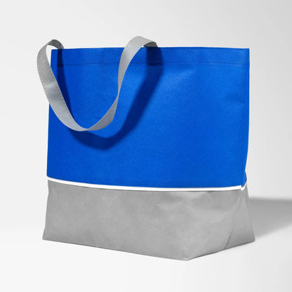 Full Color Budget Shopper Tote with Gray Trim