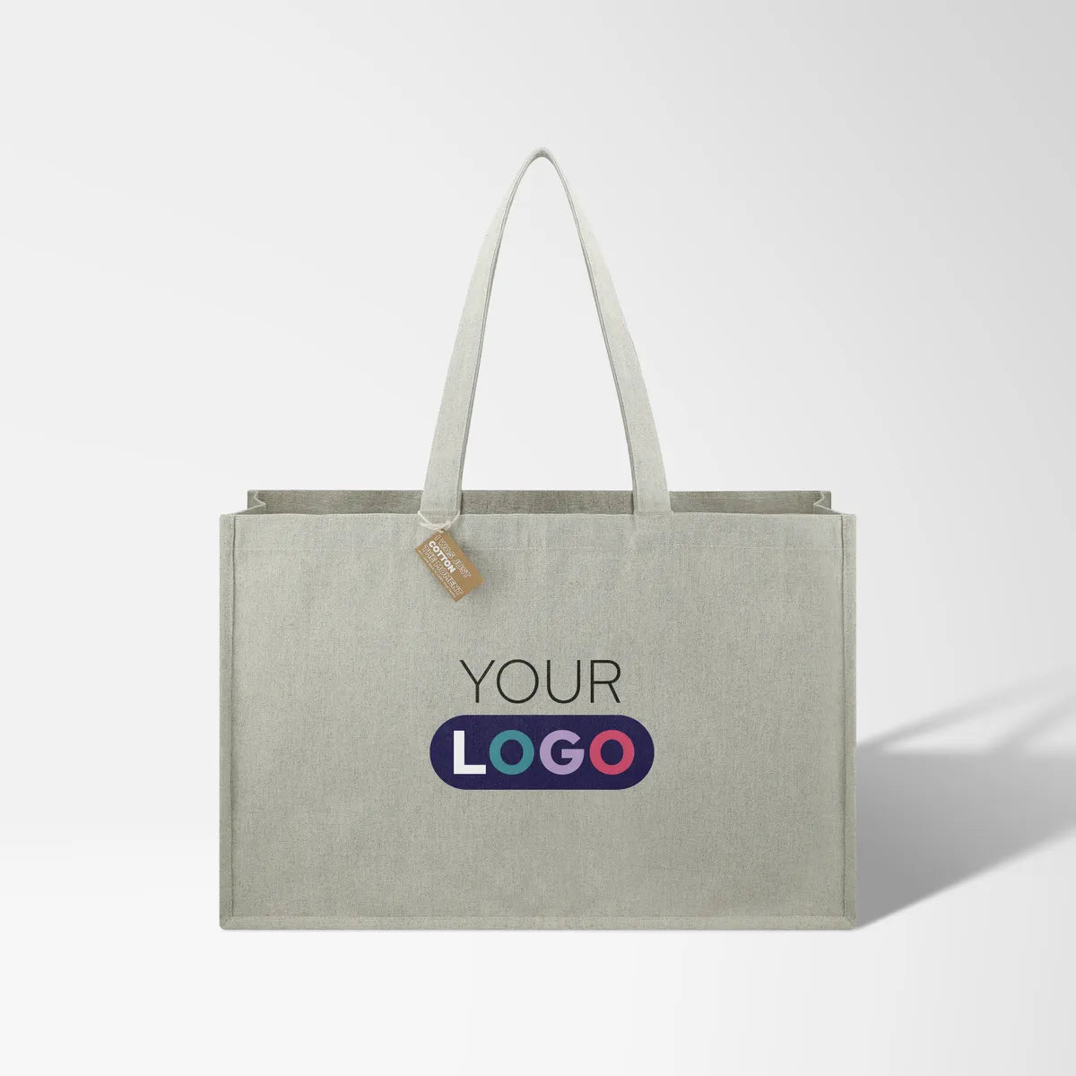 Full Color Repose 10 oz. Recycled Cotton Shoulder Tote Bag