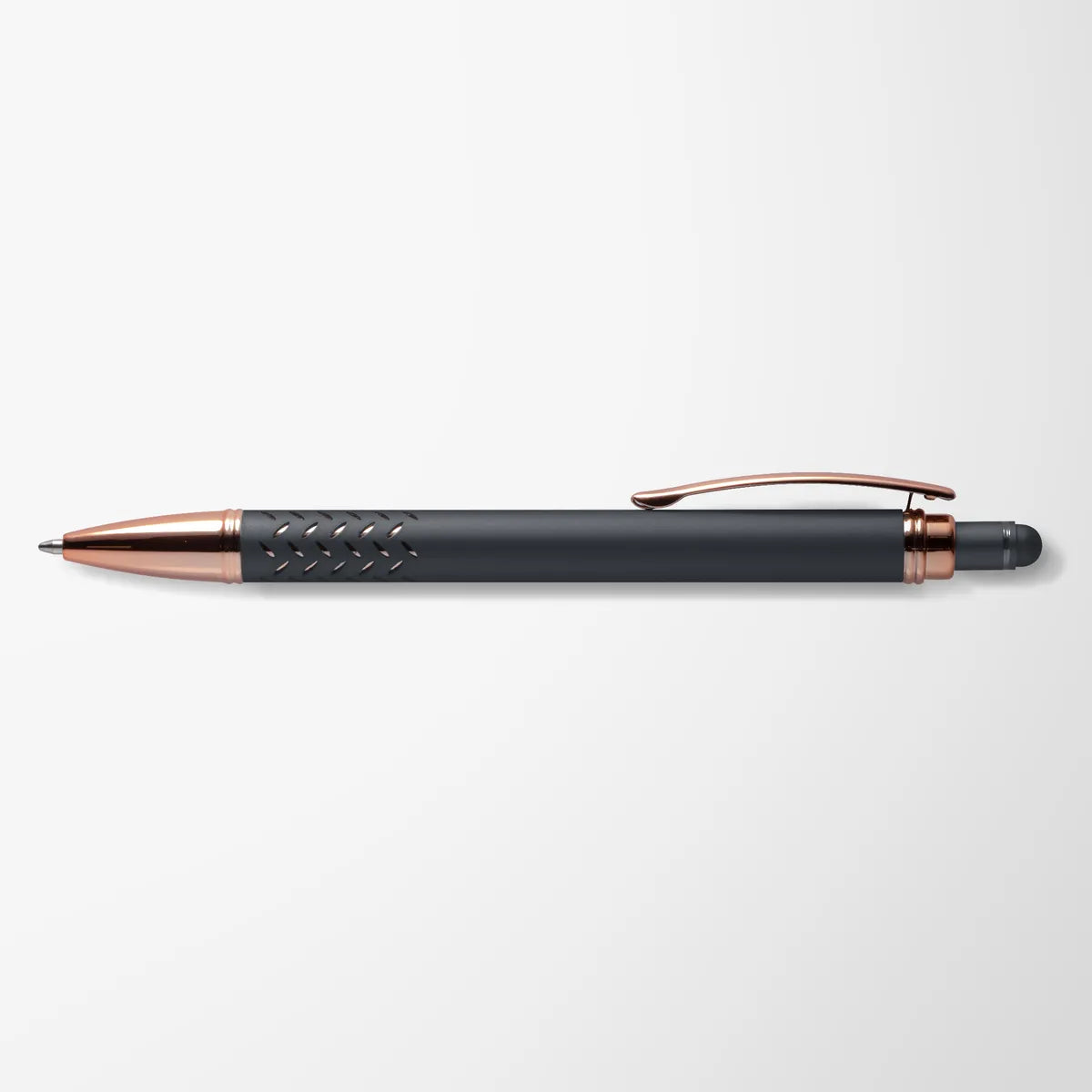 Engraved Mineral Diamond Stylus Pen with Chevron Grip