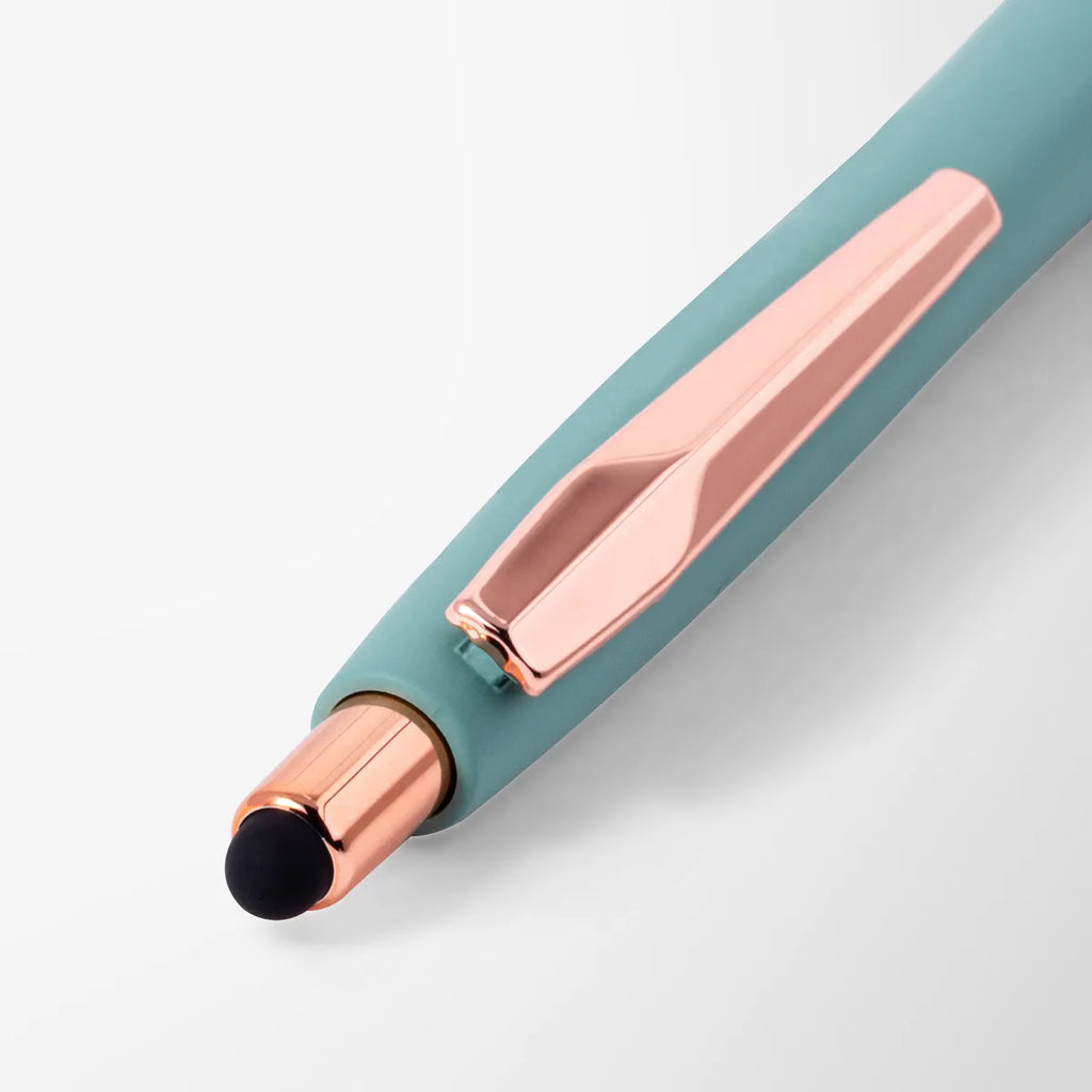 Full Color Coastal Basilia Pen with Rose Gold Trim
