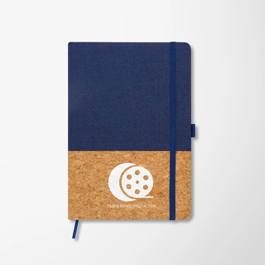 6'" x 8" Coastal Cork & Linen Beau Notebook