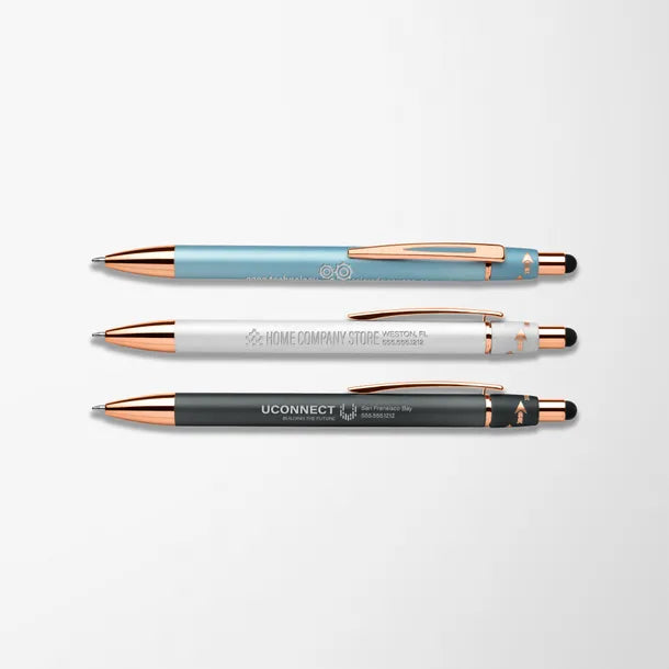 Engraved Pearlized Gyro Fidget Stylus Pen